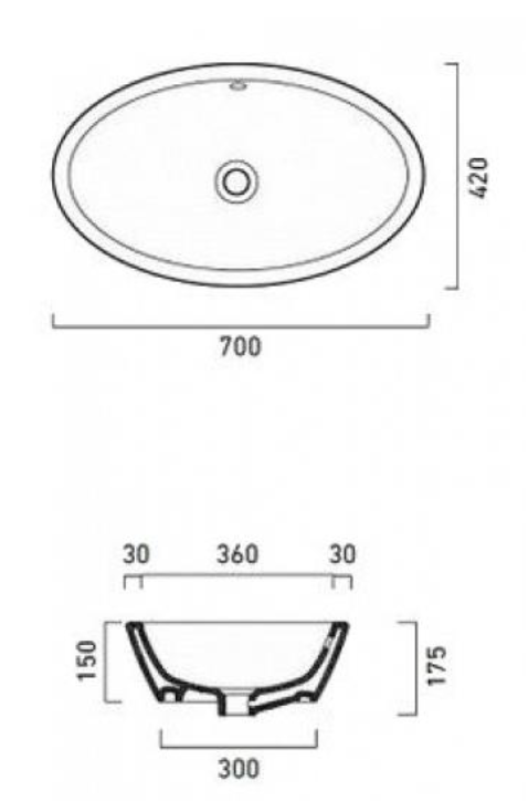 CATALANO _ 170VLN00 - Velis 70 Wash Basin