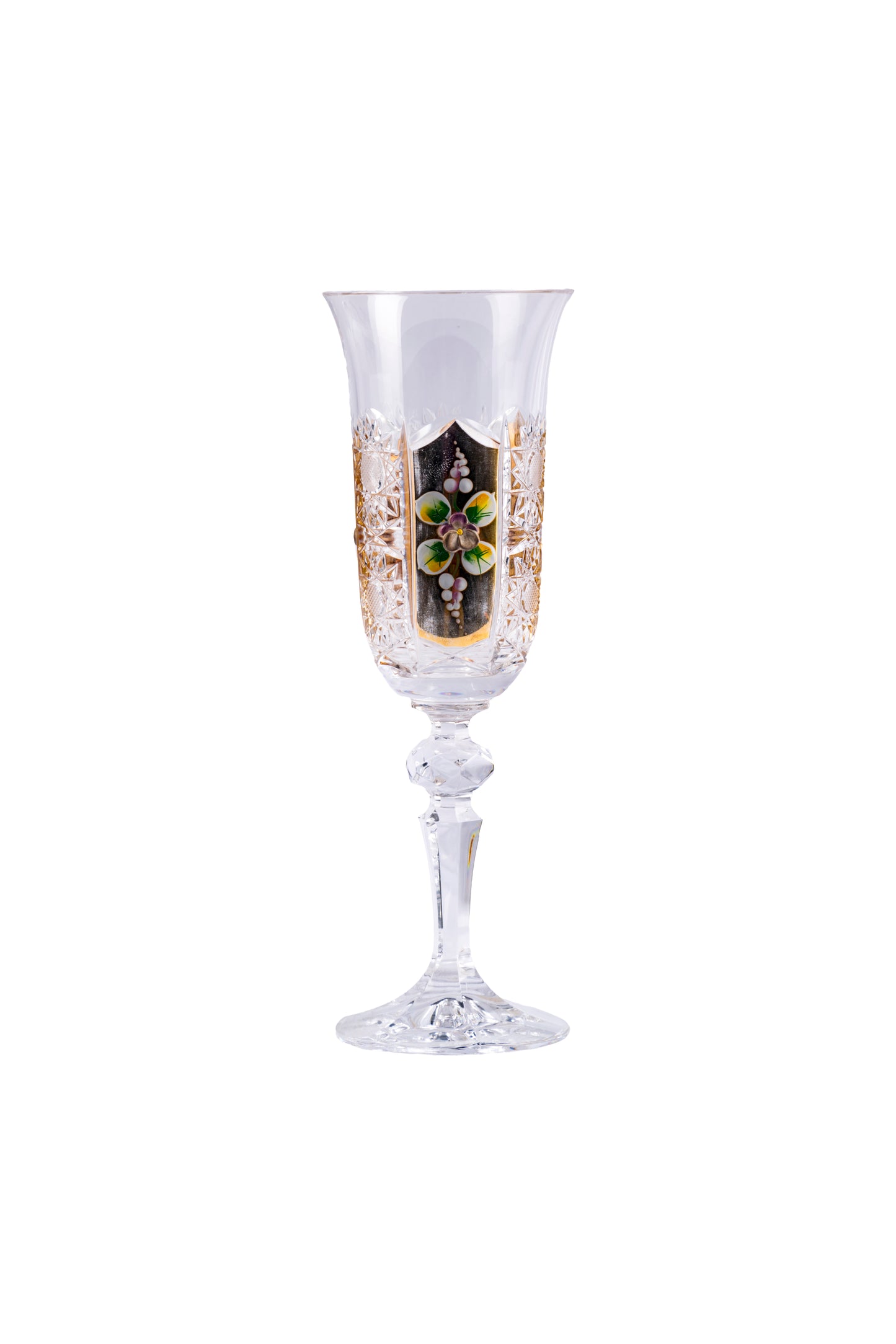 CAESAR CRYSTAL BOHEMIAE- Goblet Smalt Gold