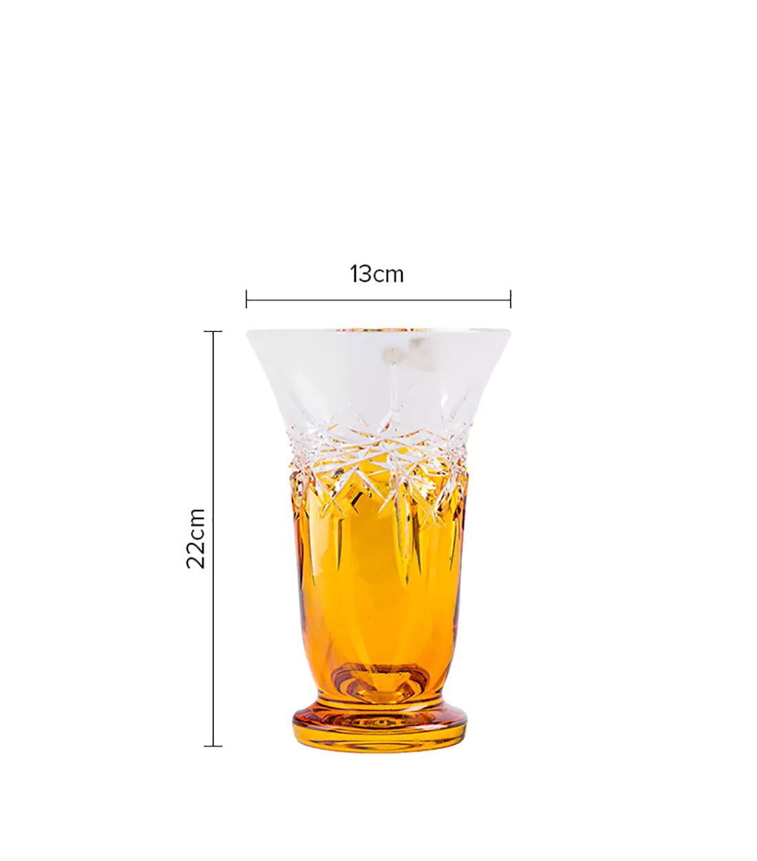 CAESAR CRYSTAL BOHEMIAE- Caramel Vase