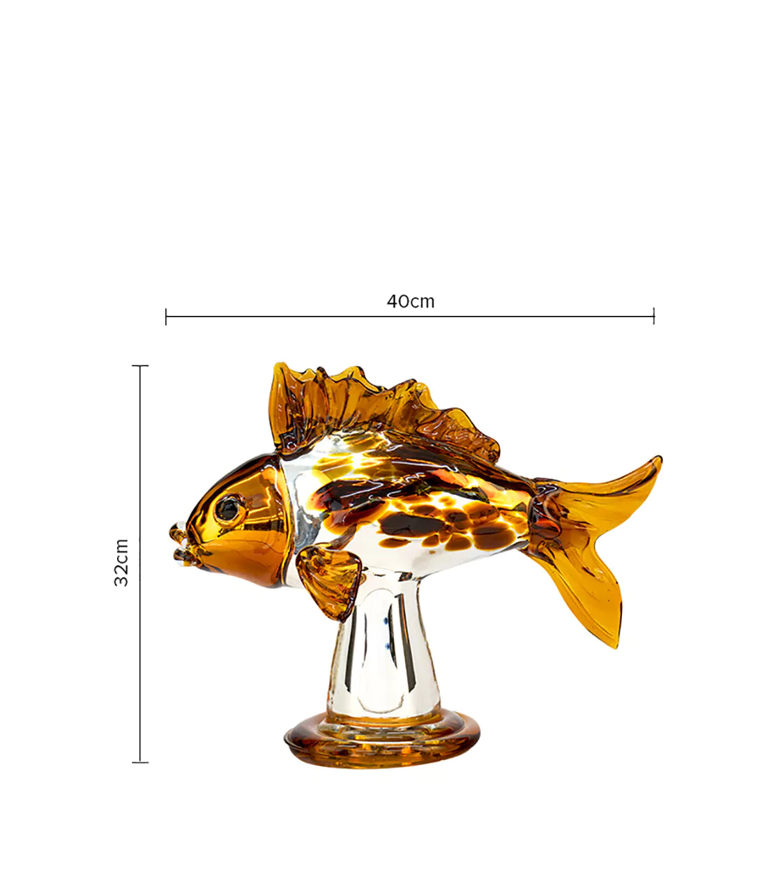 JIRI PACINEK - Seventh Heaven’s Gold Fish - Unique Fish Figuirine Perfect for Centre Table and Gifting.
