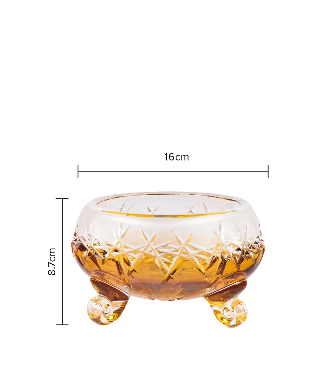 CAESAR CRYSTAL BOHEMIAE - Caramel Ashtray - Elevate your Smoking Experience