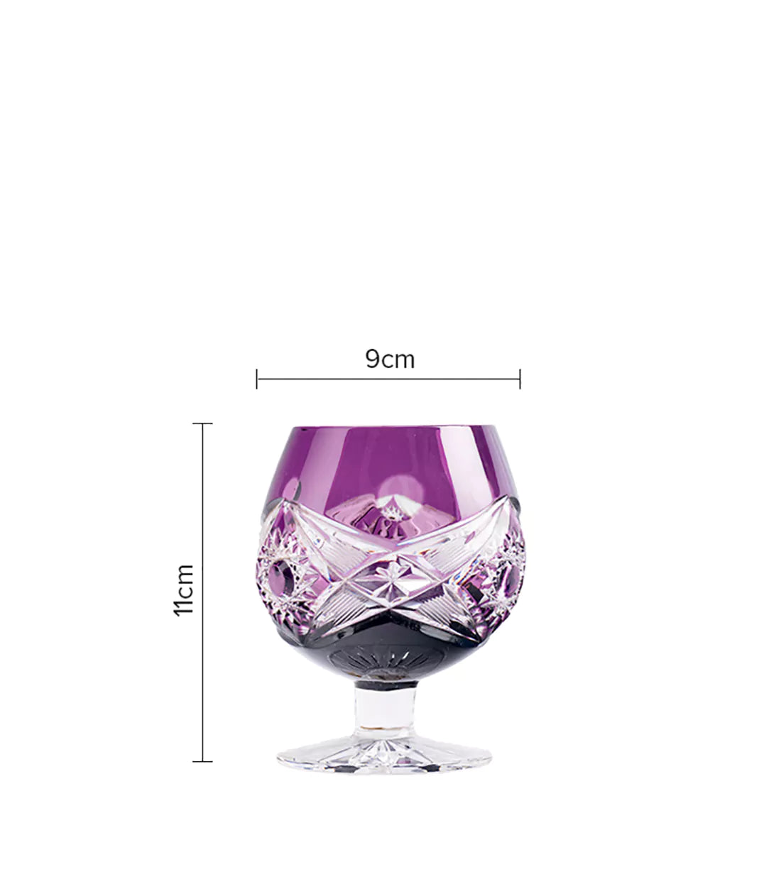 CAESAR CRYSTAL BOHEMIAE - Orchid Crystal Galaxy- Delicately Designed Wine Glass with a Stunning Purple Shade.