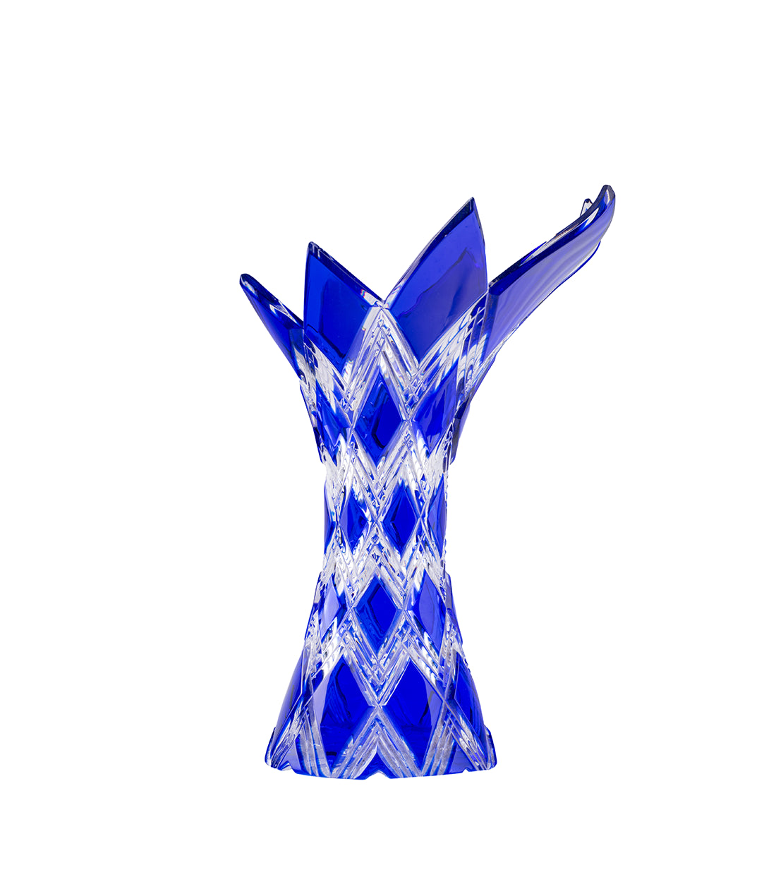CAESAR CRYSTAL BOHEMIAE - Blue Roman Vase - Starry Night Wonder