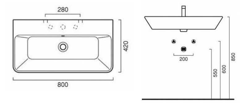 CATALANO _ 180VP00 - Premium 80 Wash Basin