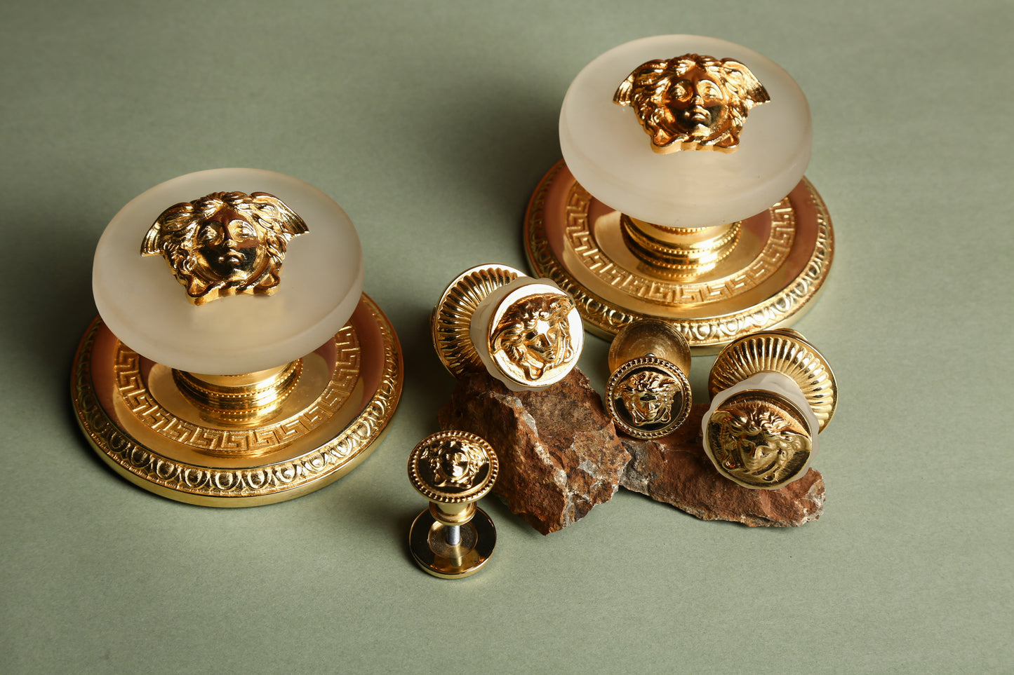 VERSACE - All-Purpose Knobs - Medusa paired all-purpose knobs.