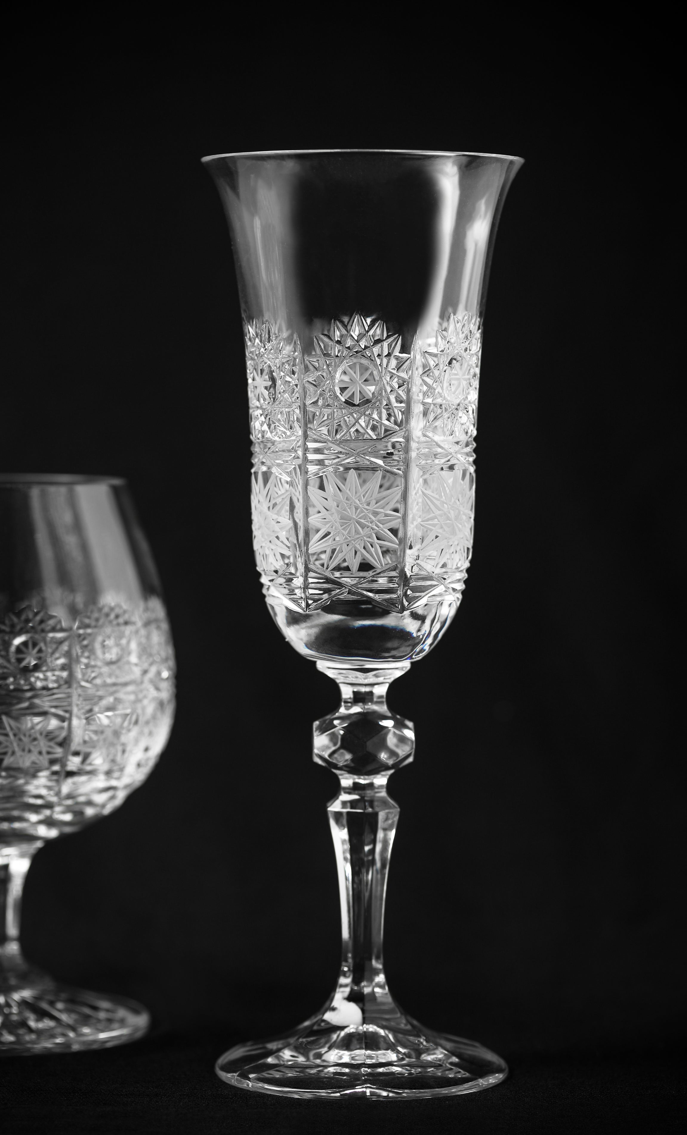 CAESAR CRYSTAL BOHEMIAE - Champagne Flute Laura - High-Quality Crystal Handmade Glass