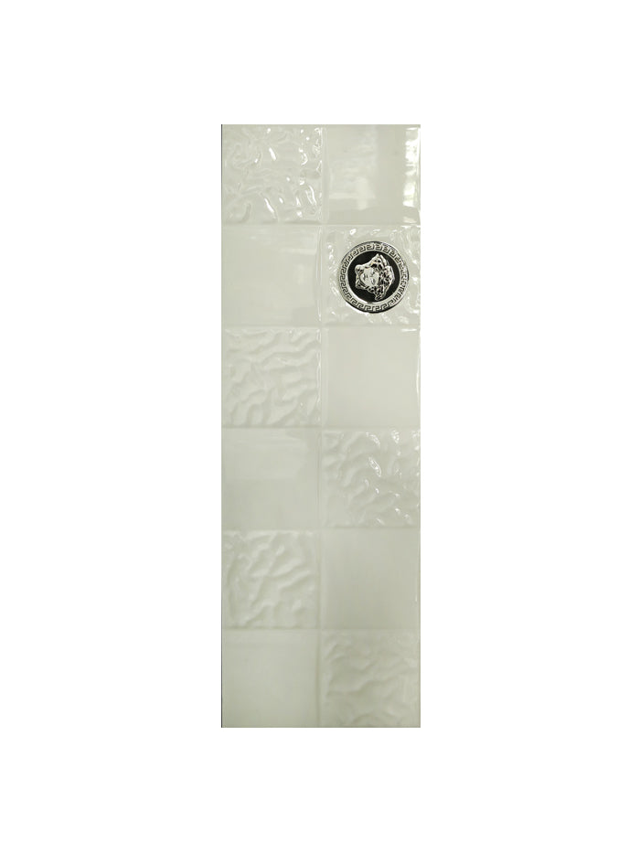 Versace Tiles - Decori Acqua/Dama Medusa (Logo) - Bianco