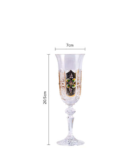 Caesar Crystal Bohemiae- Goblet Smalt Gold