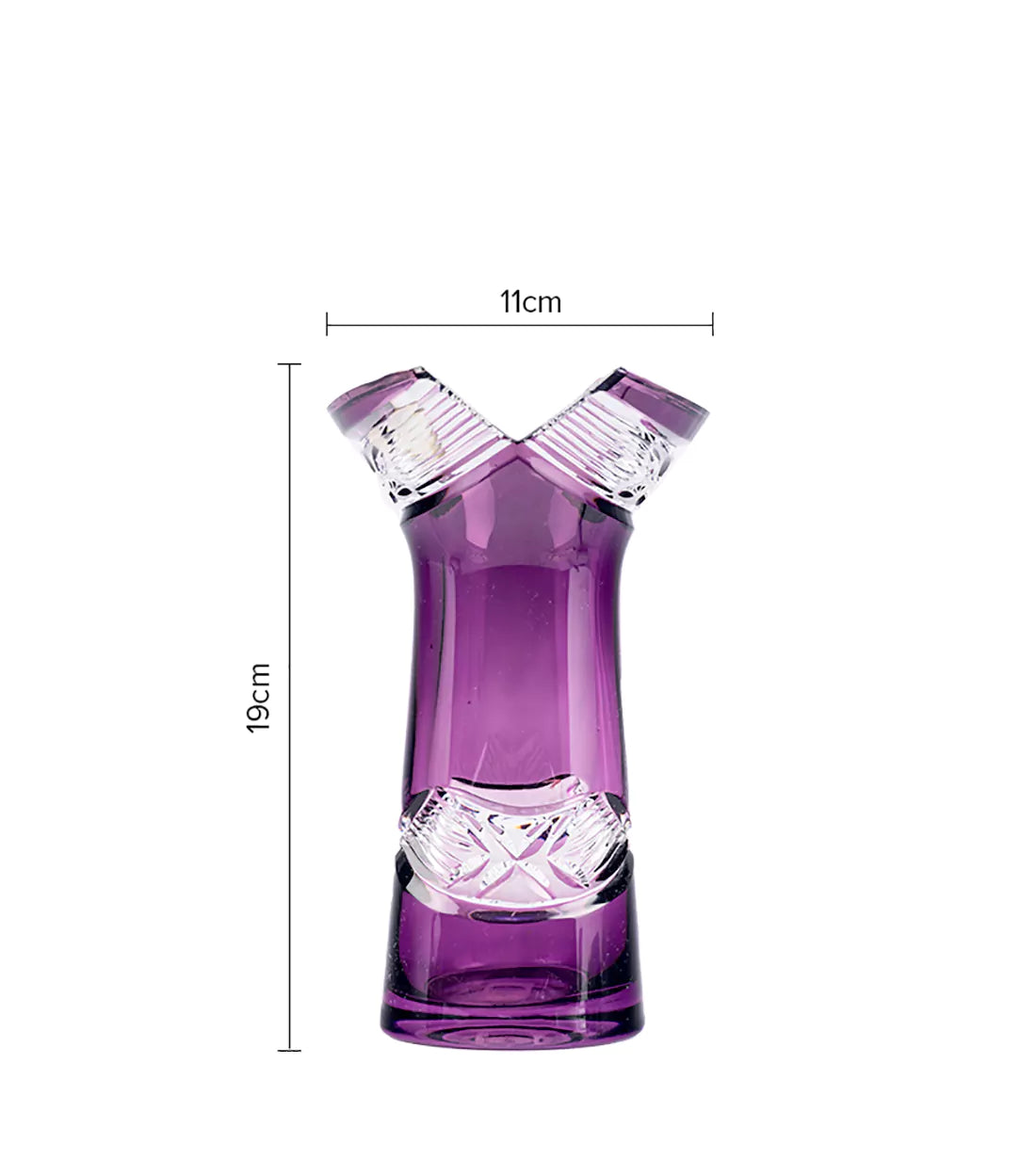 CAESAR CRYSTAL BOHEMIAE - Lavender Fusion - A high-quality sleek vase to embellish your space.