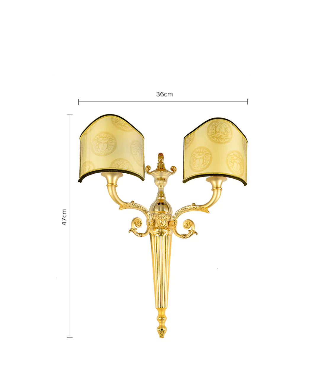 VERSACE - Lampshade – Silk, Gold Medusa Décor