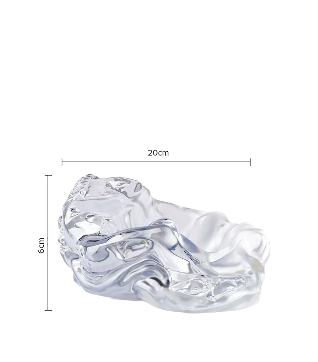 HALAMA - Smoky Wave from Mars - Abstract Design Translucent Ashtray