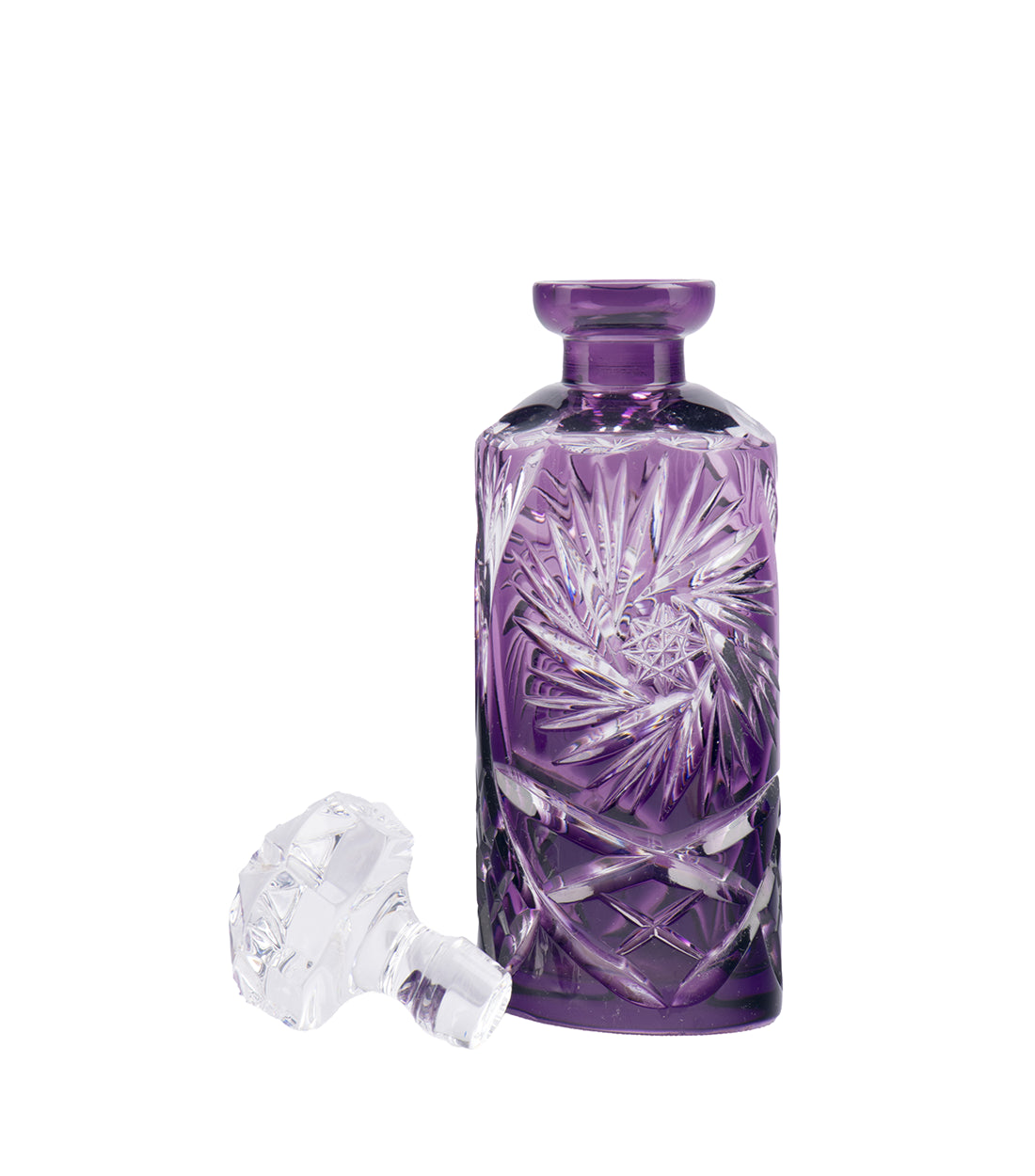CAESAR CRYSTAL BOHEMIAE - Periwinkle Touch – Pretty & Perfect Refillable Perfume Glass Bottle.