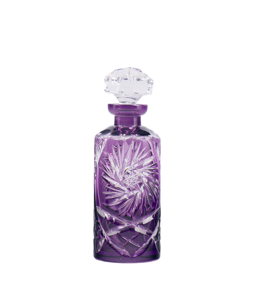 CAESAR CRYSTAL BOHEMIAE - Periwinkle Touch – Pretty & Perfect Refillable Perfume Glass Bottle.