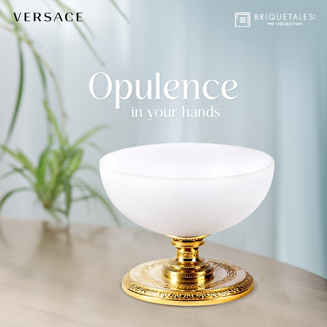VERSACE - Gold Plated Cup Holder - The Pinnacle of Opulence in Cup Design.