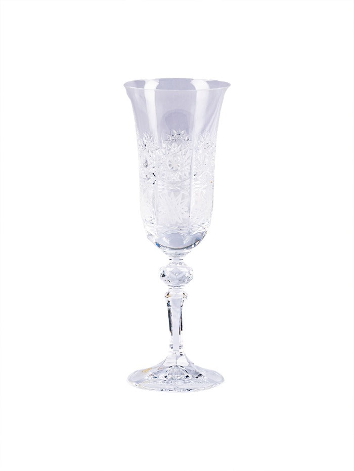 CAESAR CRYSTAL BOHEMIAE - Champagne Flute Laura - High-Quality Crystal Handmade Glass