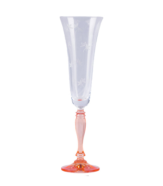 CAESAR CRYSTAL BOHEMIAE- Crystal-cut glass - Enliven your Soiree with this Stunning Flute Glass